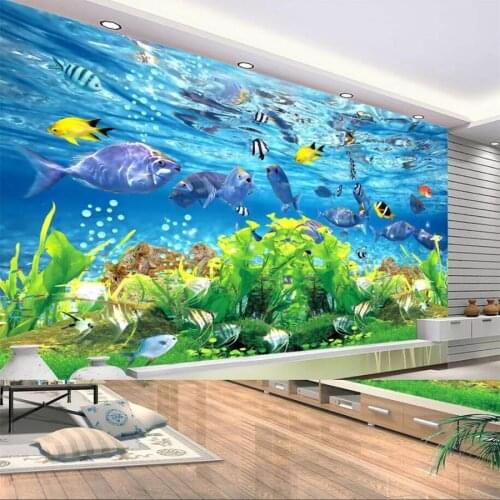 Custom wallpaper 3D the countrys most clear underwater world living room bedroom restaurant TV background wall papel de parede