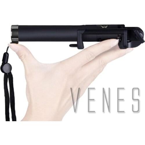 Venes Mini Portable Bluetooth Folded Extendable Self Portrait Selfie Handheld Stick Monopod