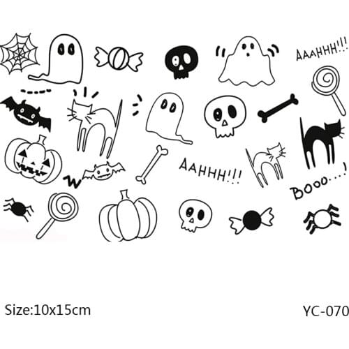 Halloween Funny Ghost Pumpkin head Clear Stamp/Seal for DIY Scrapbooking/photo Album Decorative Clear Stamp Sheets 10*15cm