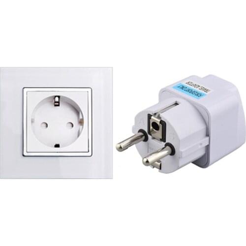 Dropship Universal EU GER AU Plug Adapter European Germany Australia Chinese Power Socket White Travel Converter Conversion Plug