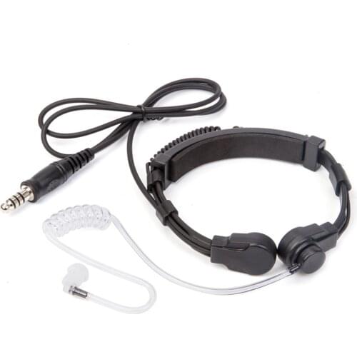 Walkie Talkie Microphone Heavy Duty U94 PTT Neck Throat Mic Earpiece Radio Tactical Headset for Motorola TLKR T80 T60 T5 T6200