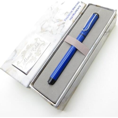 Wings Marble R368 Navy Blue Roller Pen | İsme Special Pen | Gift Pen