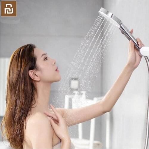 Youpin Diiib 3 modes manual shower heads 360 degrees 120 mm 53 water hole with PVC Matel Powerful massage shower D5