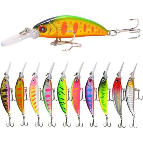Minnow Fishing Lures 6g 7cm Bass Topwater Luya Baits Hard Swimbait Artificial Spinning Tackle Fishhook