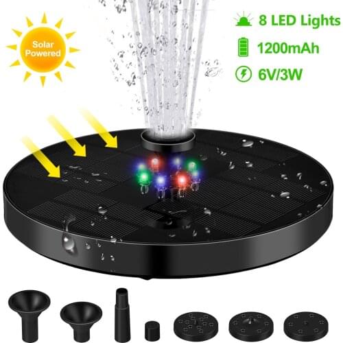 6V/3W/7V/3W Solar Fountain Floating Solar Fountain Garden Water Fountain Pool Pond Water PumpPowerful Swimming Pool Fountain