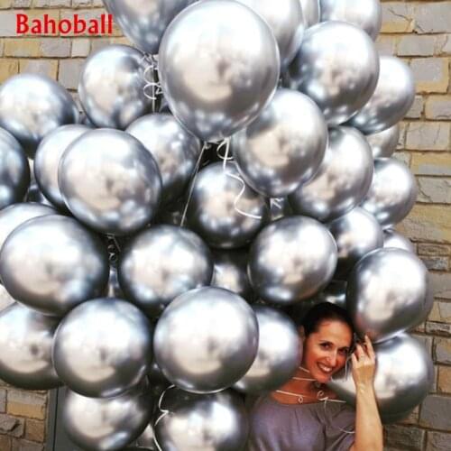 10pcs 12inch Latex Chrome Pink Balloons Wedding Baby Shower Birthday Party Decorations Kids Metallic Balloons Helium Balloons