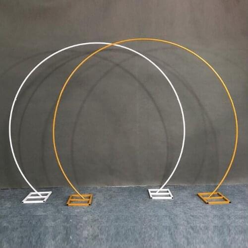 Iron Circle Wedding Birthday Arch Decoration Background Wrought Props Single Arch Flower Outdoor Lawn Mesh Screen Road Guide