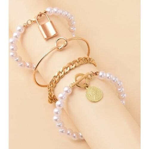 Bracelet Femme Bracelet for Women Bangles Brazalete Mujer Mulseiras Chain Pearls Bracelets Fashion Jewelry Armband Dames