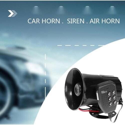 Spot Car Warning Alarm Fire Siren Horn PA Speaker MIC 100W System Sound 6 Car Styling Loud Louder Q0K1