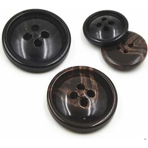 1lot=10pcs Four-hole high-grade DIY sewing accessories black suit formal wear coat windbreaker fashion buckle