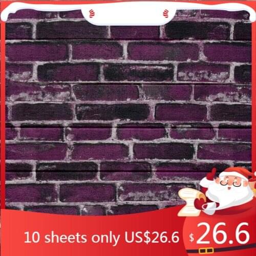 3D Stickers Retro Simulated Brick for Living Room Bedroom DIY wall Decor Self adhesive Waterproof Wall Covering Wallpaper