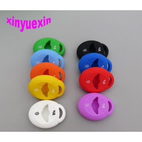 50pcs Hotsale Xinyuexin Silicone Car Key Cover Case For BMW R50 R53 Mini Cooper S Remote Car Key Jacket Car-stying 2 Buttons