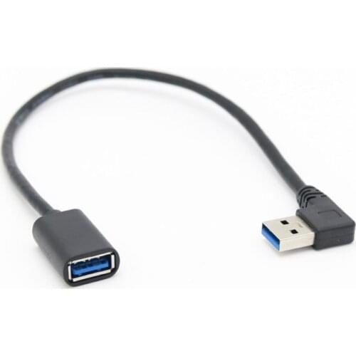 90 Degree Right Angle Super Speed USB 3.0 Male to Female Extension Cable Cord Adapter 30CM/60CM Drop Shipping