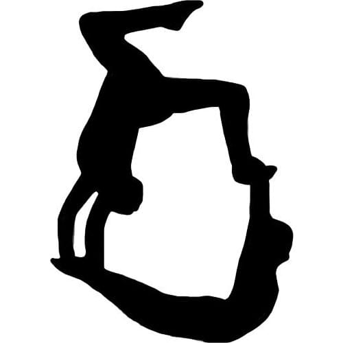 Car Sticker Ballet Dance Girl Decoration PVC Car Sticker Accessories Extreme Sports Creative Waterproof Black/White,13cm*9cm