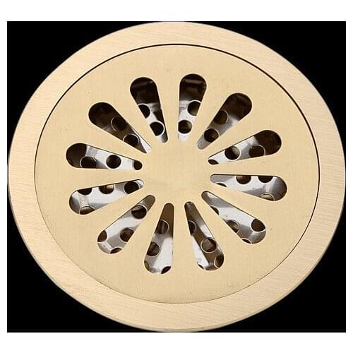 Free Shipping Copper Plating Circular Single Restroom Special Sanitary Deodorization Floor Drain