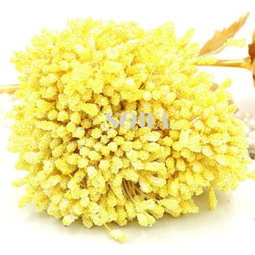 Free Shipping New Arrival 800pcs/Lot 5mm Yellow Foam Flower Stamen Pistil Cake Decoration Craft DIY Hot Sales
