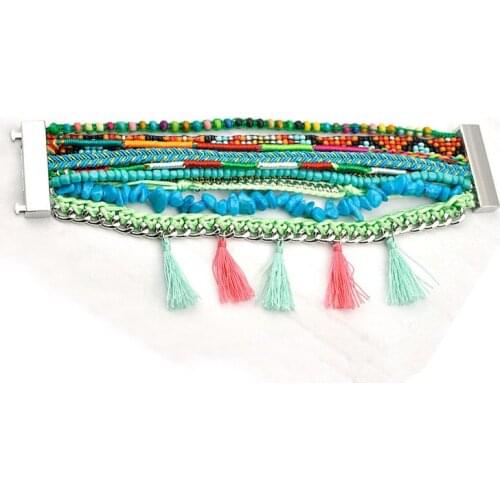 Brazilian Bracelets for Women Magnetic Bracelets&Bangles Friendship Turquoise Beads Bracelet Pulseras 2019 Jewelry Bijoux