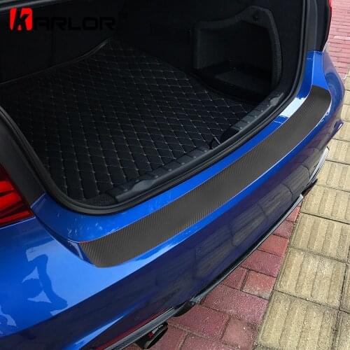 Colored Auto Rear Bumper Trunk Tail Lip Carbon Fiber Protection Sticker Decal Car Styling For BMW F30 3 Series Accessory