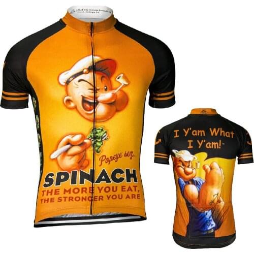 Cartoon Mens Short Sleeve Cycling Jersey Cycling Clothes Summer Yellow Cycling Top Bike Top MTB Road Wear