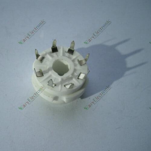 Wholesale and retail 8PCS 8 PIN PCB MOUNT SILVER CERAMICS VACCUM TUBE SOCKET FOR 6L6 EL34 KT88 6550 free shipping