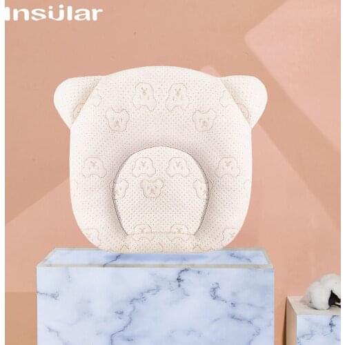 Insular Baby Shaped Pillow Anti Deviation Head Pillow Summer Ventilation Correction Head Deviation Correction For Newborn Baby