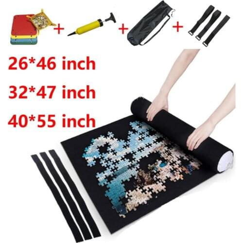 Puzzle Accessories Toy Portable Travel Storage Bag Puzzle Storage Roll Up Mat Jigsaw Roll Felt Mat Play Mat for up 3000 Pieces
