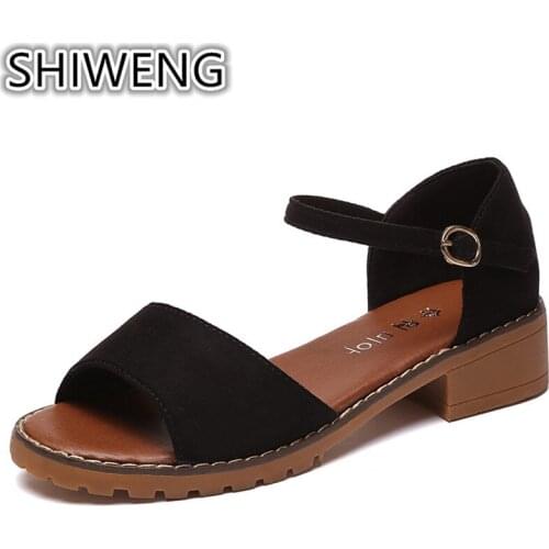 Womens shoes the new fashion European and American style fish mouth sandals soft soles comfortable versatile sandals