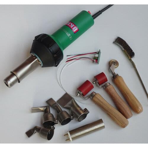 1600w hot air welder Plastic Welding Gun tools set With 4x Speed Welding Nozzle and 2x silicone roller