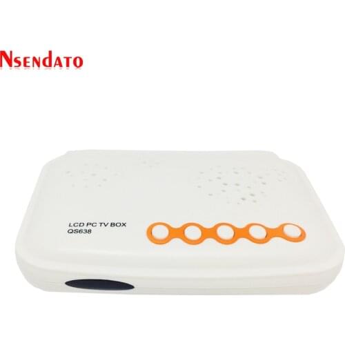 External LCD CRT TV Tuner Box AV To VGA Analog TV Receiver Tuner 1080P TV Set Top Box With Remote Control for HDTV PC Monitor