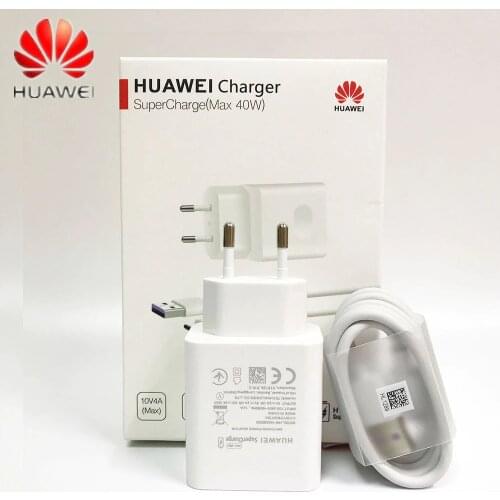Huawei Charger 40W Original 10V4A Supercharge EU Fast adapter 5A USB type c cable for Mate 20 30 pro p40 p30 pro Honor 20 30 V30