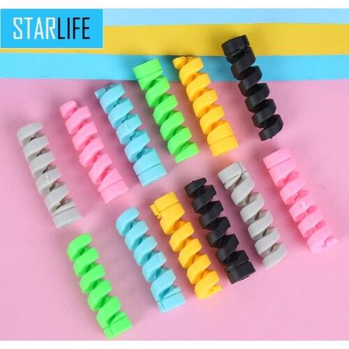 2-10Pcs Charging Cable Protector For Phones Cable holder Cover cable winder clip For USB Charger Cord management cable organizer