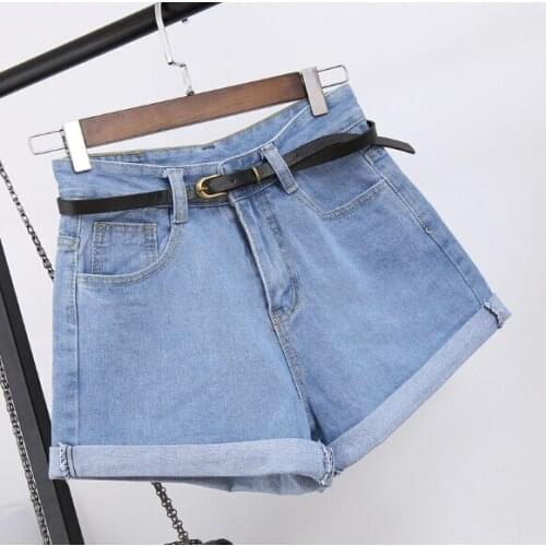 2017 FashionSummer Jeans High Waist Shorts Women Loose Denim Shorts Hot Large size Shorts