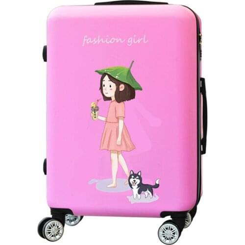 GraspDream 20 Inch Women Travel Luggage Trolley suitcase Lovely Brand Boarding Case Rolling luggage Case On Wheels 22 Travel bag