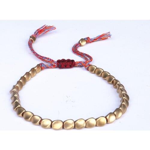 BLUESTAR lady culture Ethnic Style Woven Bead Bangle Handmade Braided cooper Tassel Bead Bracelets