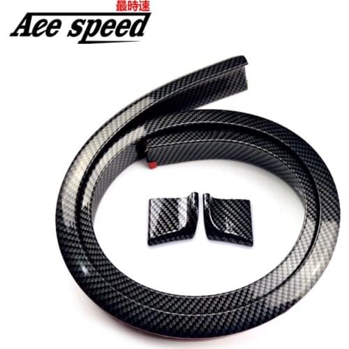 1.5m Car-styling Carbon fiber Rubber Car Rear Spoiler Wing 35mm Width Universal Exterior Rear Spoiler Kit fit for BMW HONDA VW