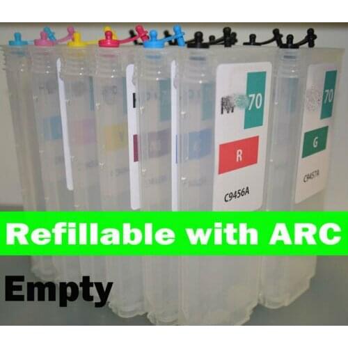 12 empty compatible refillable cartridge for HP Z3100 HP70 with ARCs printer parts