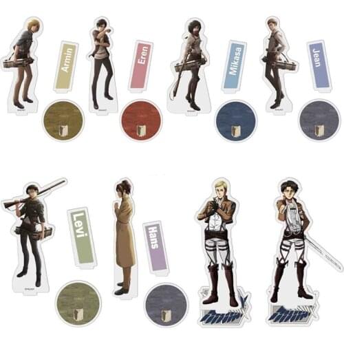 Anime Attack on Titan Shingeki no Kyojin Levi Ackerman Eren Acrylic Stand Figure Desktop Decoration Collection Model Toy Gifts