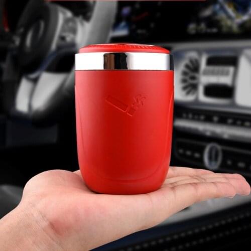 LED Car Ashtray Cendrier Ceniceros Asbak Cylinder Cigarette Cup Holder Portable Ashtray Ash Tray Light Up Cigar Holder