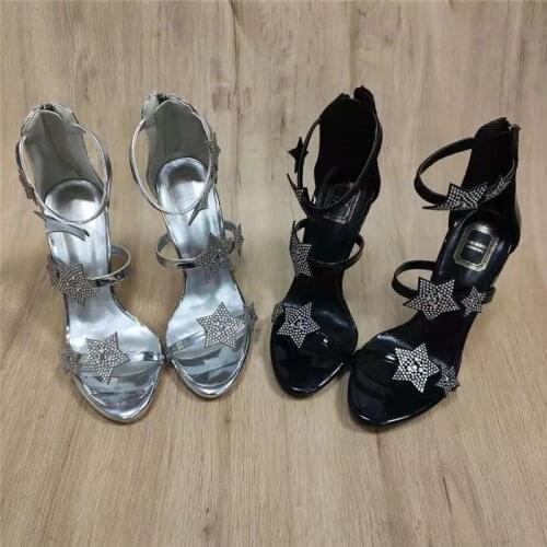 Koovan Womens High Heel Sandals Big Deal Summer Sandals Female Fashion Diamond High Fashion Shoes For Women Pumps