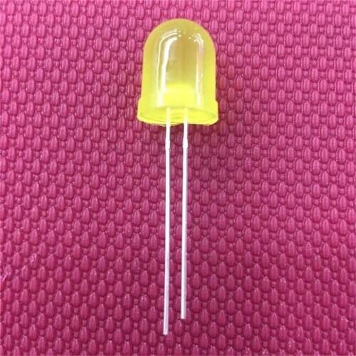 Diameter 10mm LED diode Yellow to yellow color light round head 2pins through hole,50pcs/lot