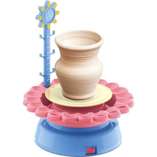 Electric pottery machine art set childrens toys DIY clay painted toys boys and girls student family gifts