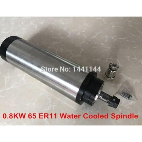 CNC Spindle Motor 800W Water Cooled Spindle 4 Bearings 65MM ER11 Spindle Motor Machine For Engraving Part