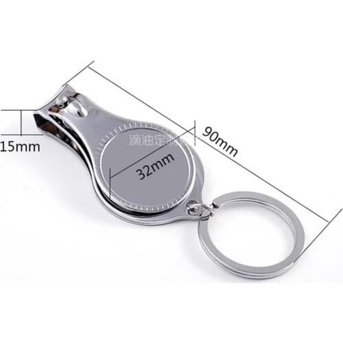 1Pcs 90mm Stainless Steel Large Heavy Duty Strong Finger Toe Nail Cutter Trimmer Clipper With Key Chain And Beer Opener