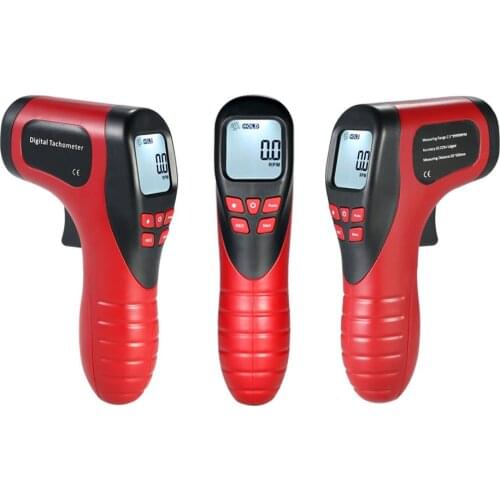 Laser tachometer Non-contact digital speedometer measuring range: 2.5-99999RPM Digital LCD motor wheel lathe speed meter