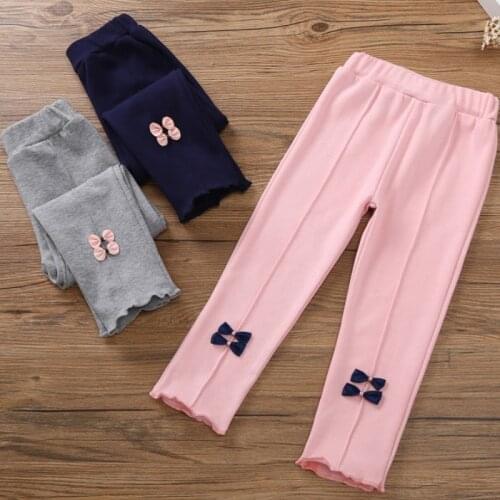 Girls Leggings 100% Cotton Boys Trousers Fille Kids Pants Girls Pants Skinny Print Cartoon Pattern Children Leggings Trousers