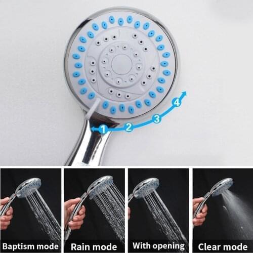 Shower Head Bathroom Hot Water Saving Spray High Pressure Handhold Holes Nozzle Accessorie Faucet Rainfall Facilities Hand Held