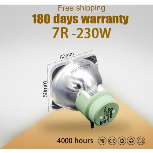 High brightness 7R 230W Metal Halide Lamp moving beam lamp 230 beam 230 SIRIUS HRI230W 180 days warranty