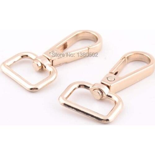 2pcs gold color 50*19mm metal Snap Hooks Swivel buckles for bag keychain dog hook