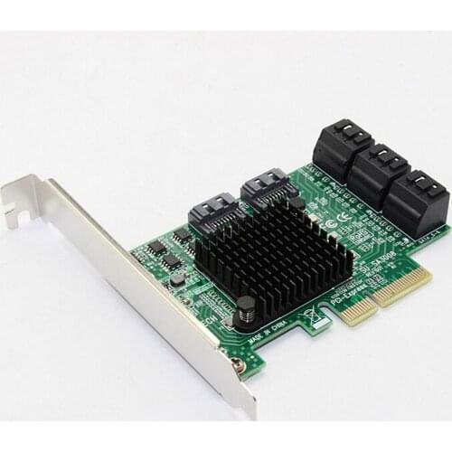 SATA Card PCI-e PCI Express to SATA 3.0 III 3 SSD PCIe SATA 8 ports Expansion Board Card Adapter Raiser with Low Profile Bracket