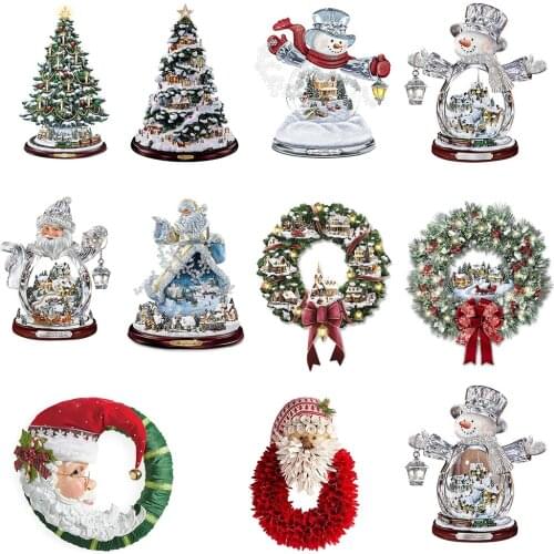 Sticker Christmas Waterproof Detachable Environmental Protection Crystal Tree Wall Sticker Window Glass Office Craft Decoration